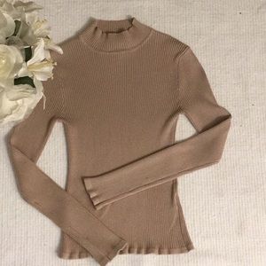 Ribbed Mock Neck Top*~